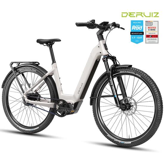 Unisex - trekking e-bike - mittelmotor 110 nm, 48v 720wh - weiß