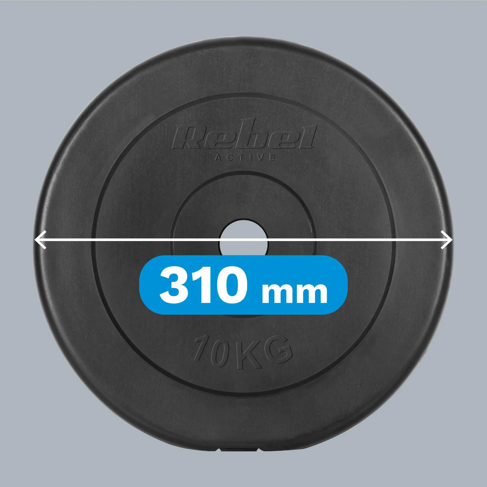 Obciążenie bitumiczne zestaw 2x10kg 20kg otwór 31mm talerz klasyczny Rebel 7/7