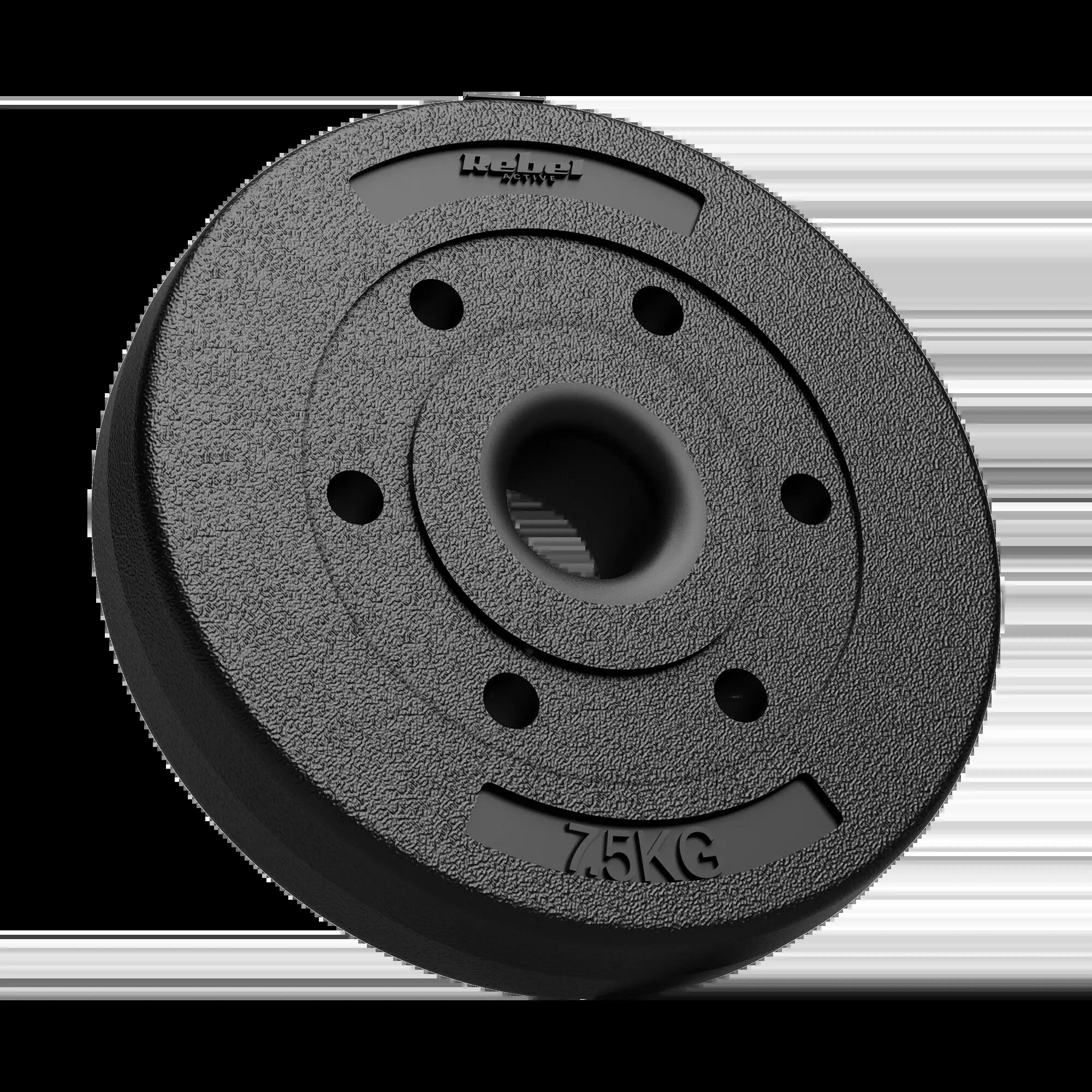 Obciążenie bitumiczne olimpijskie zestaw 2x7.5kg otwór 51mm do sztang Rebel 2/5