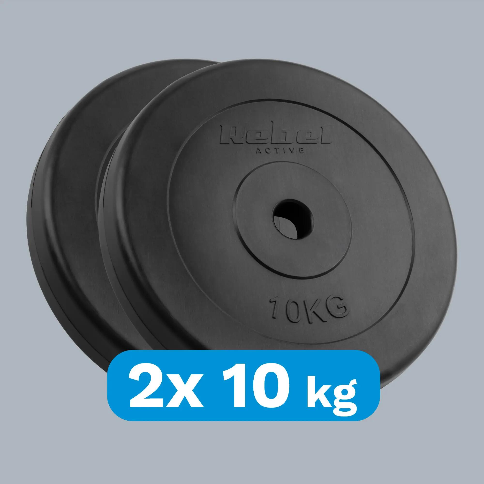 Obciążenie bitumiczne zestaw 2x10kg 20kg otwór 31mm talerz klasyczny Rebel 5/7