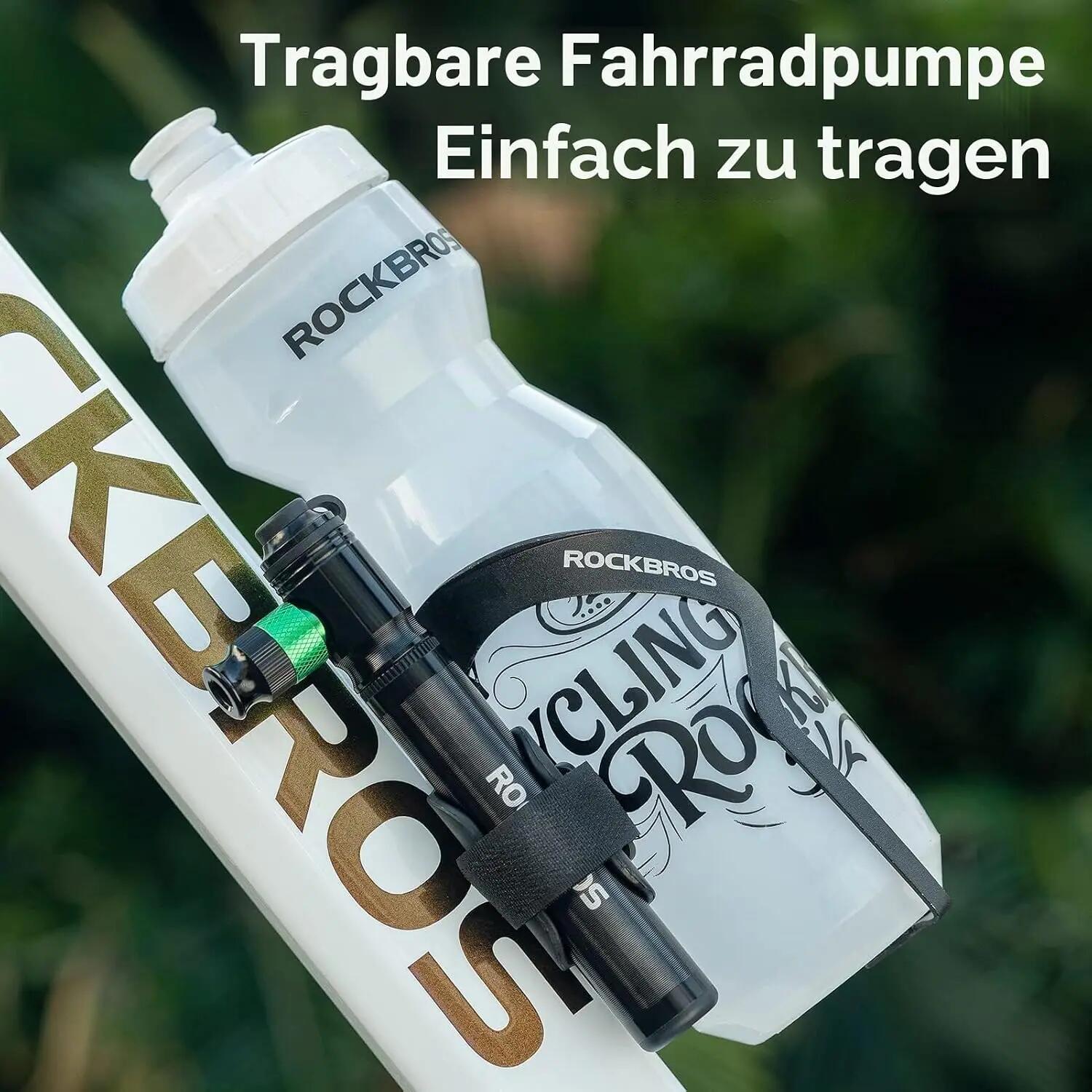 Fahrrad-Minipumpe Aluminium 110PSI für Presta & Schrader Ventile 6/7