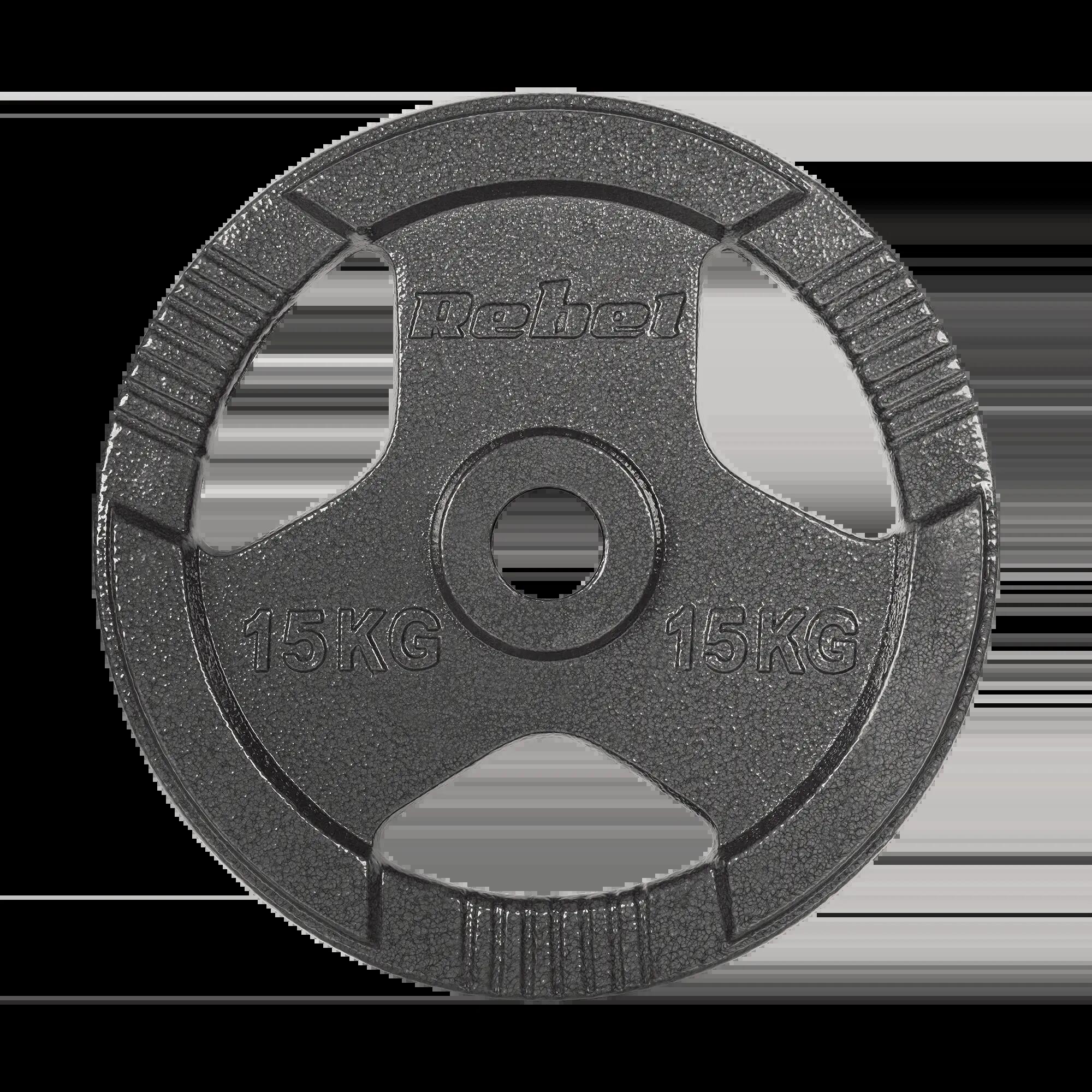 Obciążenie żeliwne olimpijskie zestaw 2x15kg otwór 51mm talerze Rebel 3/7