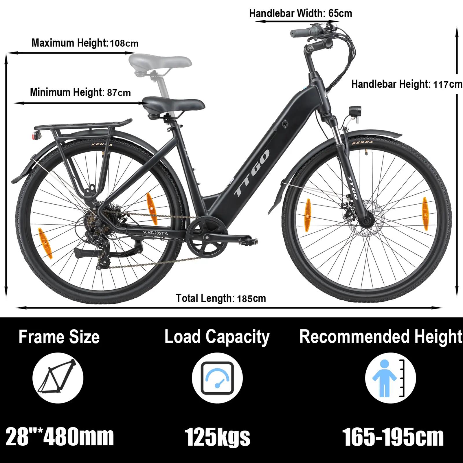Vélo électrique pour adultes TTGO HZ-28ST Batterie 36V20Ah 11/11