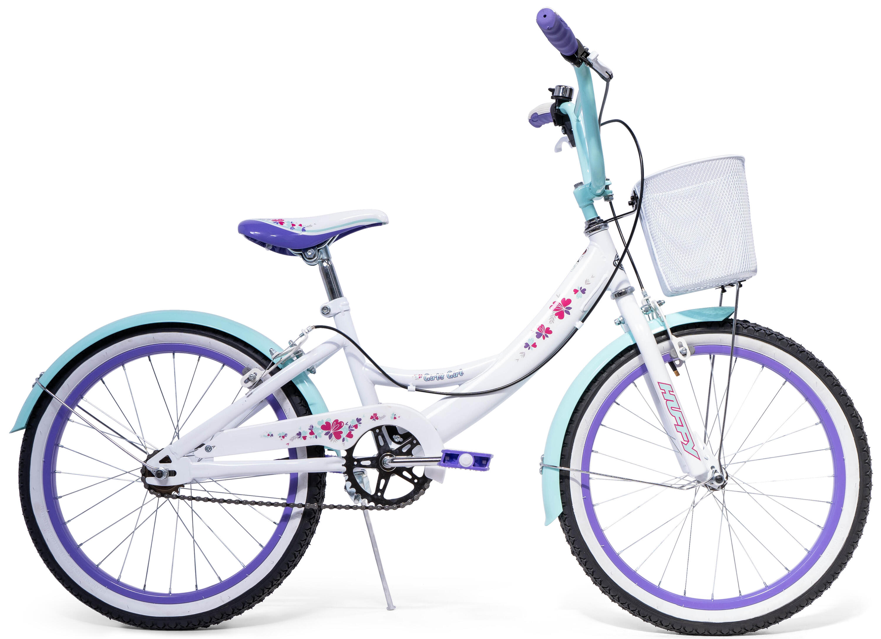 Huffy Girly Girl 20" Kids Bike - White + Purple for Girls aged 6 - 9yrs 2/5