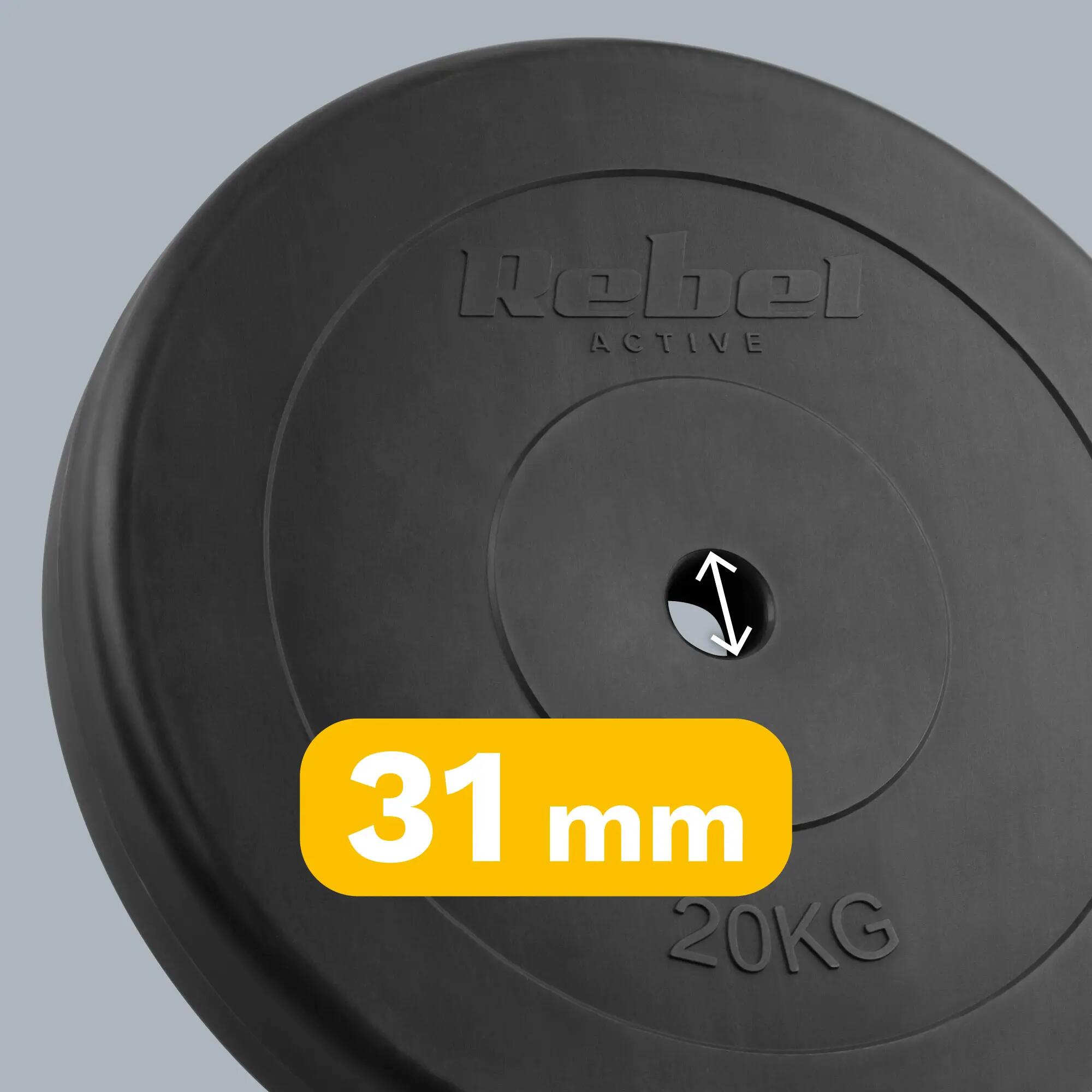 Obciążenie bitumiczne 20kg otwór 31mm talerz klasyczne Rebel solidny 7/7