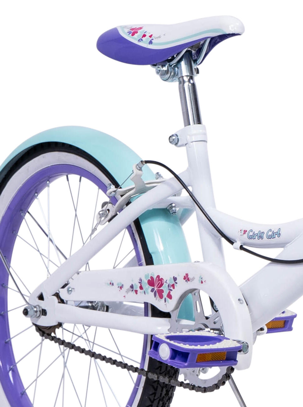 Huffy Girly Girl 20" Kids Bike - White + Purple for Girls aged 6 - 9yrs 5/5