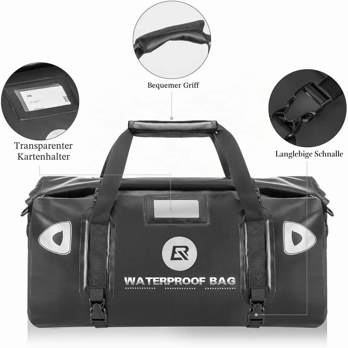 Wasserdichte Motorrad-Hecktasche 55L mit Rollverschluss & Schultergurt 3/7