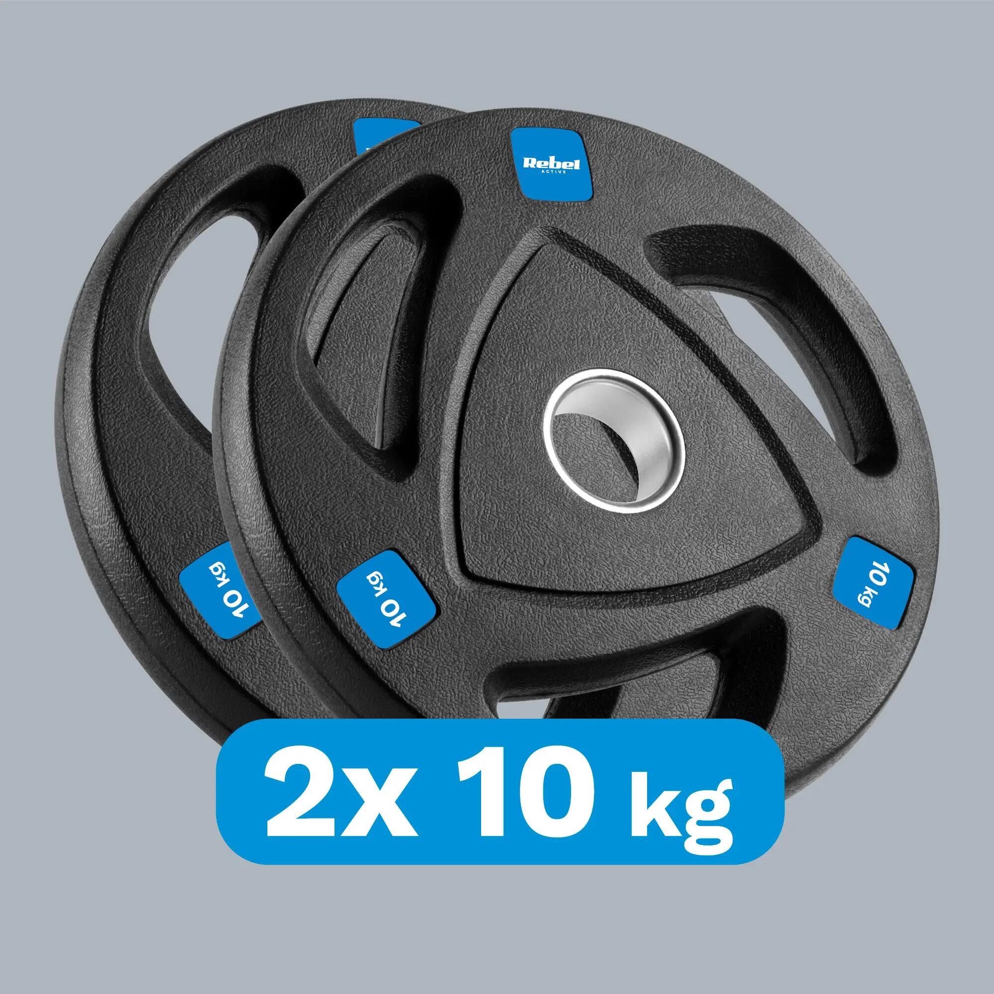 Obciążenie żeliwne olimpijskie zestaw 2x10kg 20kg 51mm talerze Rebel 5/7
