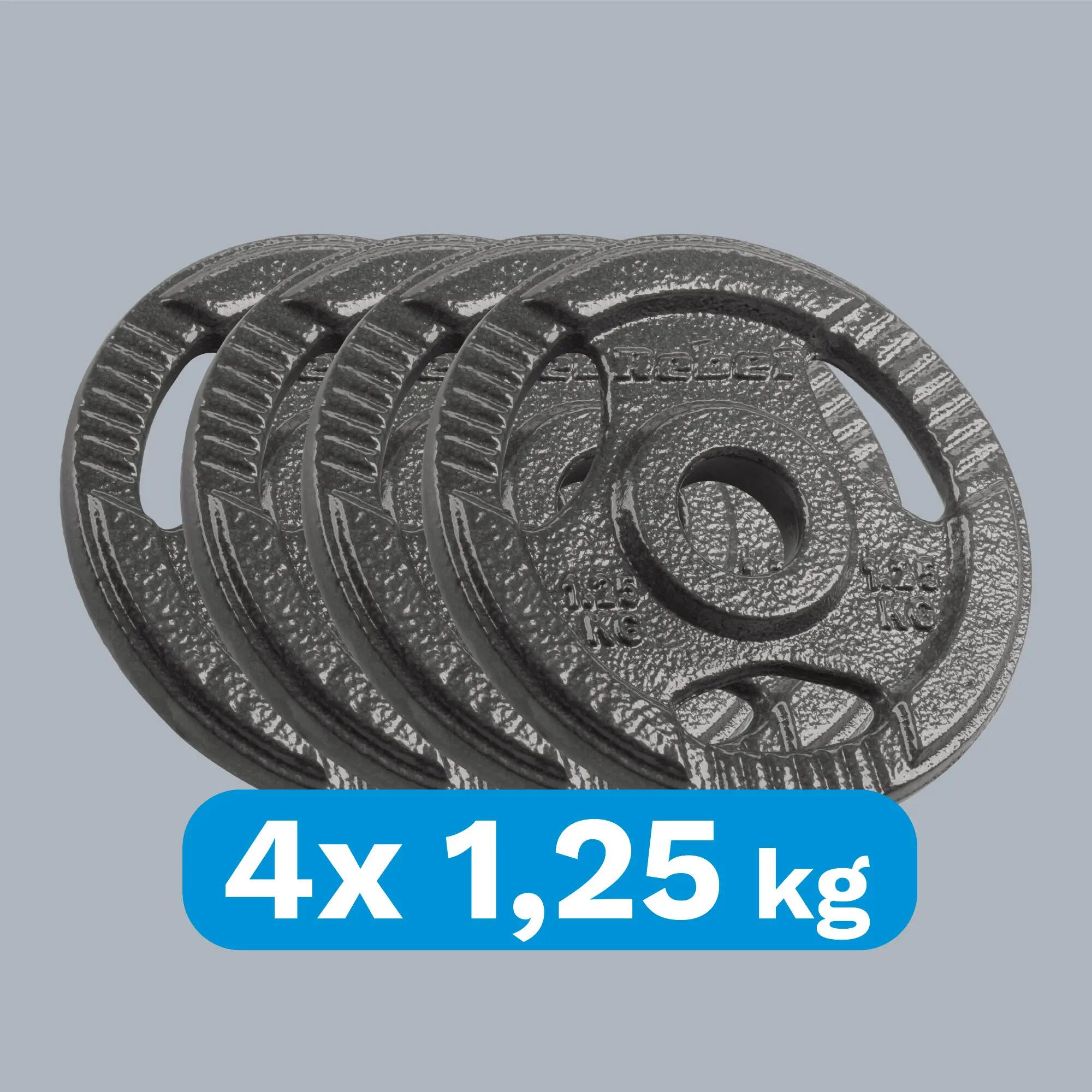 Obciążenie żeliwne zestaw 4x1.25kg 5kg otwór 31mm talerz z uchwytami Rebel 5/7