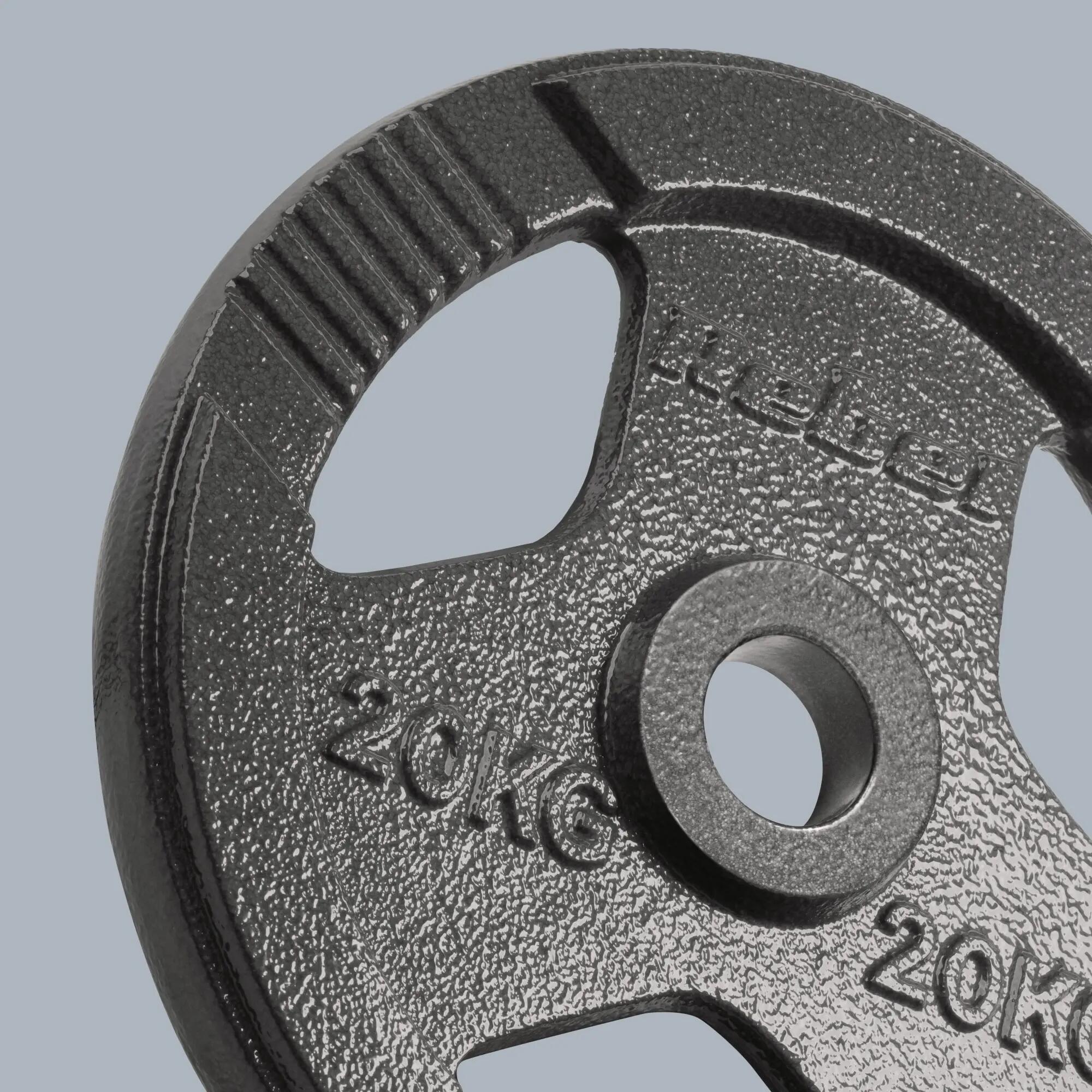 Obciążenie żeliwne olimpijskie 1x20kg otwór 51mm talerz z uchwytami Rebel 5/7