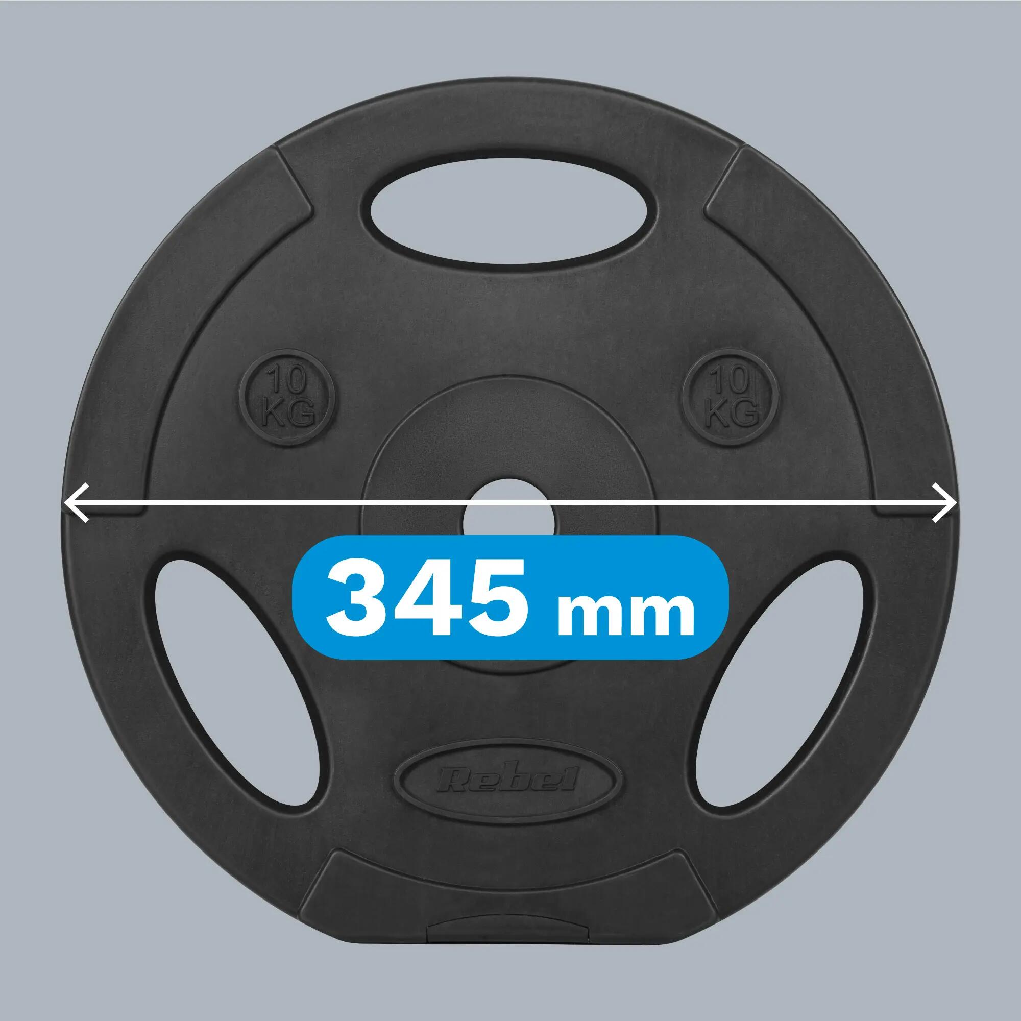 Obciążenie bitumiczne zestaw 2x10kg 20kg otwór 31mm talerz uchwyty REBEL 7/7