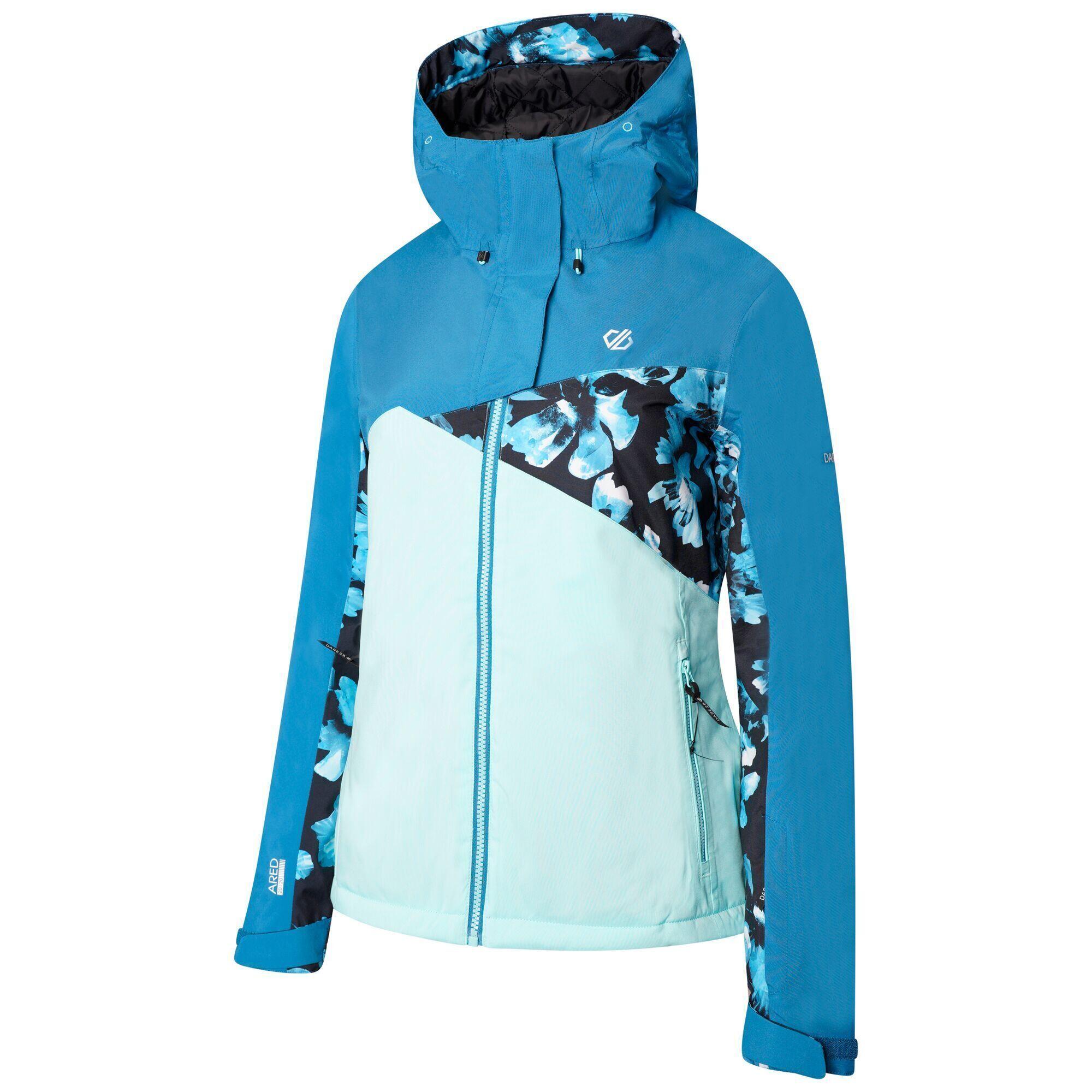 Womens/Ladies Determined Blossom Ski Jacket (Dark Methyl Blue/Black) 3/5