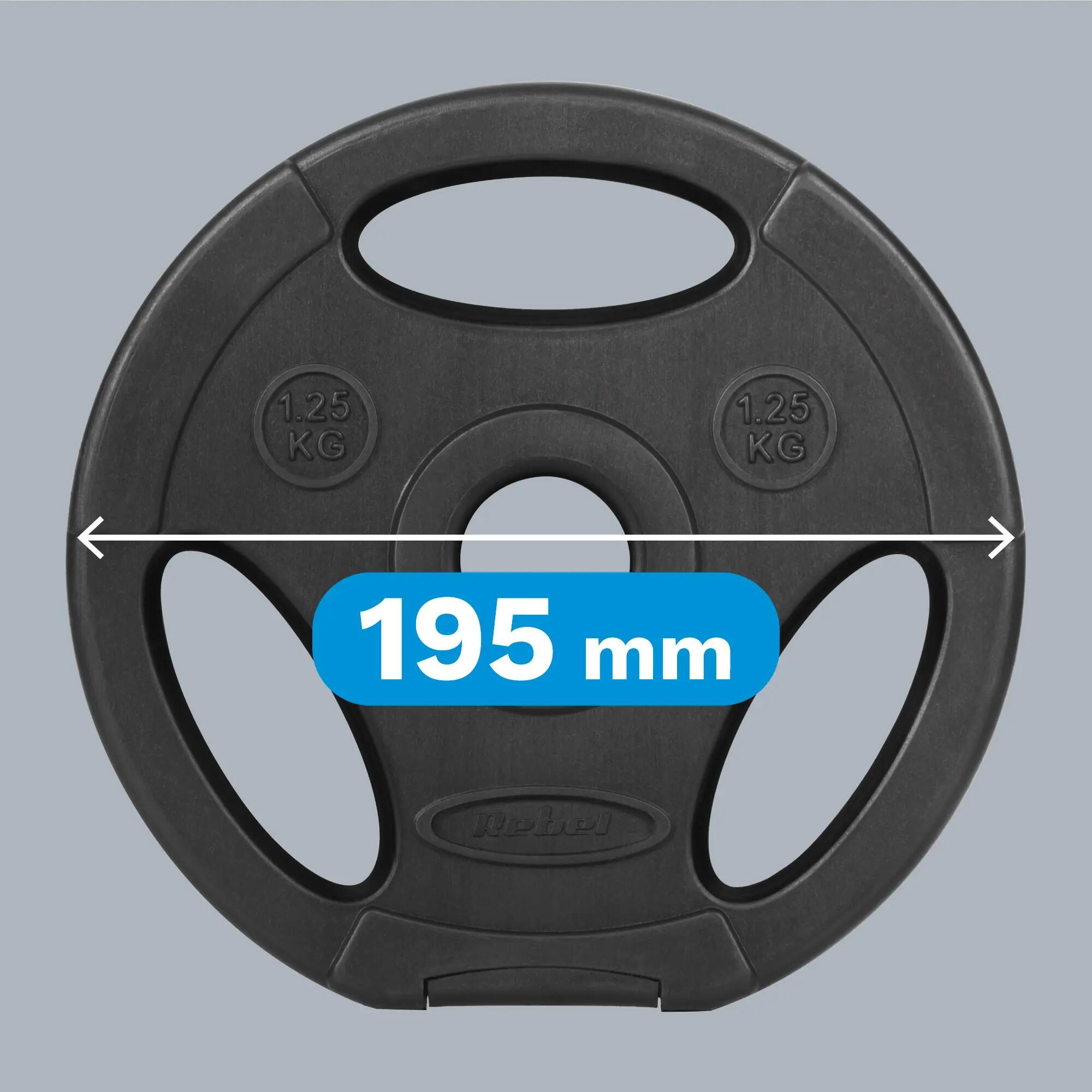 Obciążenie bitumiczne zestaw 4x1.25kg 5kg otwór 31mm talerz z uchwytami 7/7