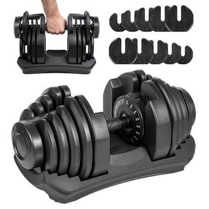 Hantel żeliwny regulowany gumowany obciążenie 24 kg hantle żeliwne Rebel