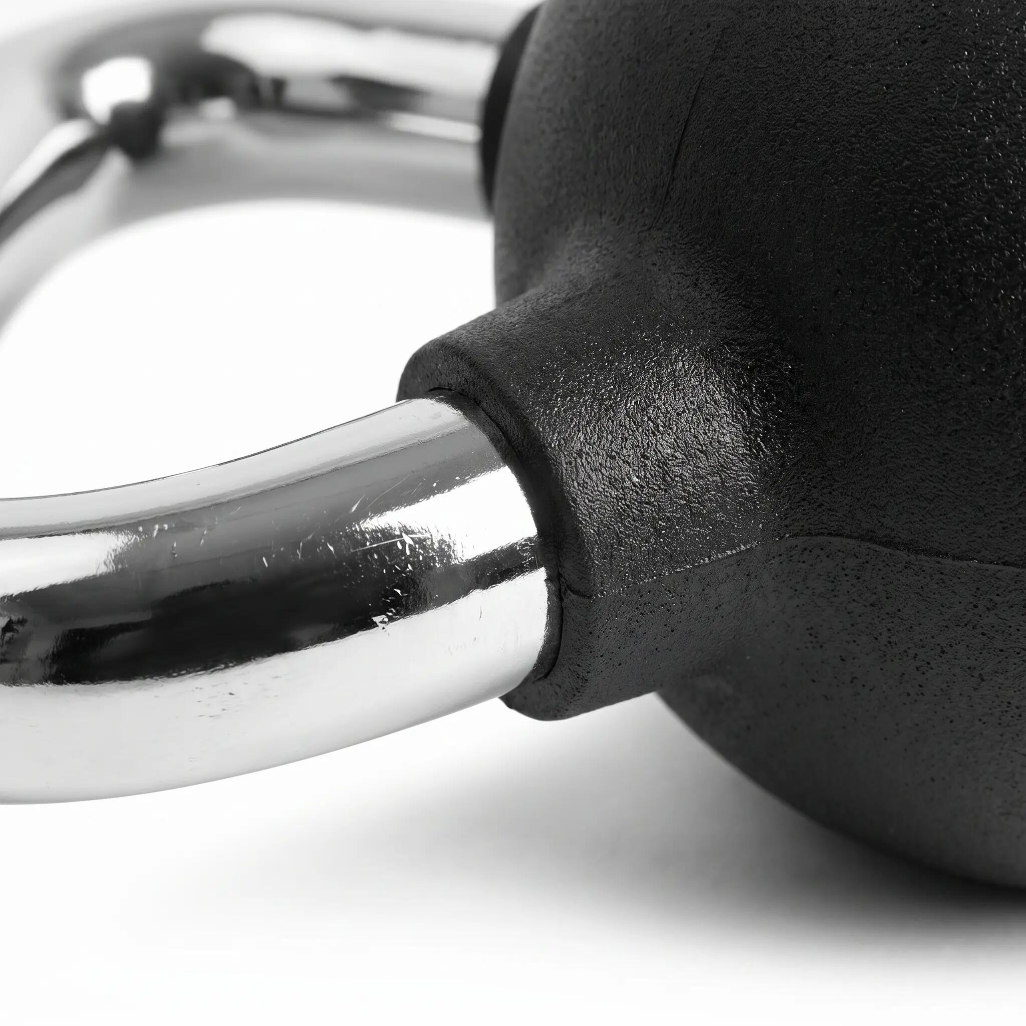 Kettlebell Krafttraining Gusseisen gummiert verchromter Griff 4 kg 7/10