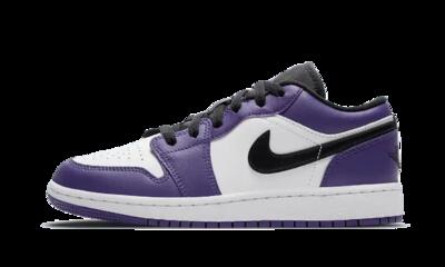 Scarpe - basket - unisex - air jordan 1 low - court purple/black