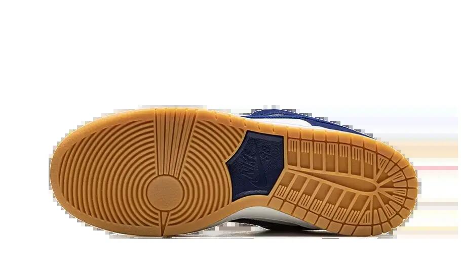 Chaussures - skate - sb dunk low - dodgers - bleu royal/blanc 3/4