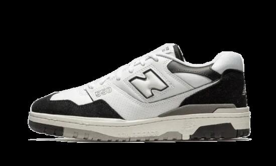Chaussures - basket - cuir bicolore - new balance 550 - blanc/noir