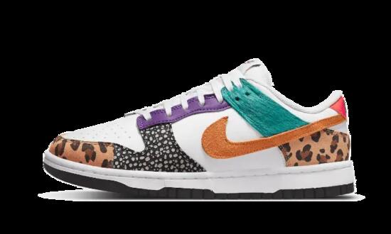 Scarpe - lifestyle - donna - basse stampate - dunk low - washed teal
