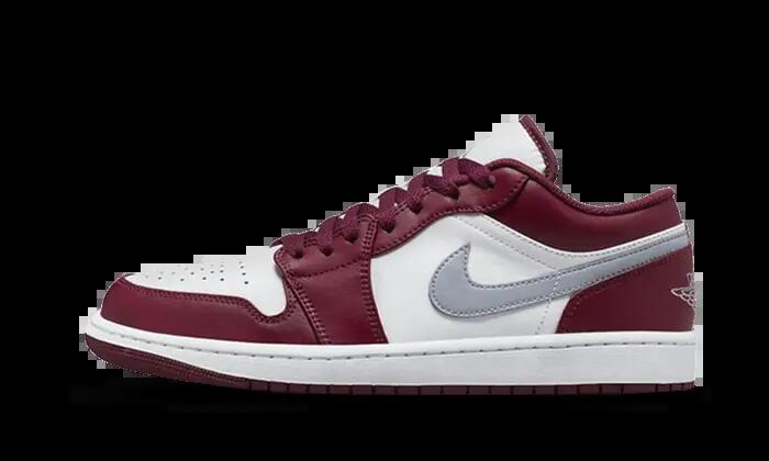 Schoenen - casual - air jordan 1 low - comfordry - wit/bordeaux/grijs 1/3