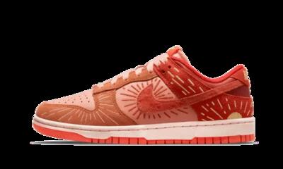 Schoenen - casual - dunk low winter solstice - lage sneaker - oranje/bruin