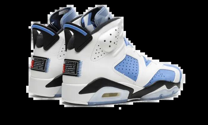Unisex - basketball schuhe - air jordan 6 unc - weiß schwarz 2/4