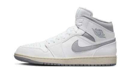 Zapatillas - Baloncesto - Air Jordan 1 Mid - Blanco/Gris