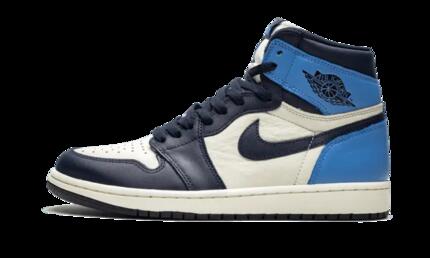 Chaussures - basket - hautes rétro - air jordan 1 - sail/obsidian