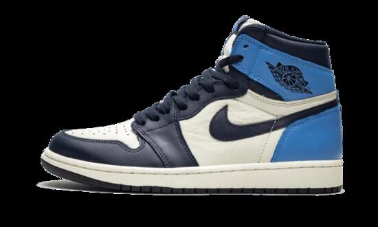 Chaussures - basket - hautes rétro - air jordan 1 - sail/obsidian