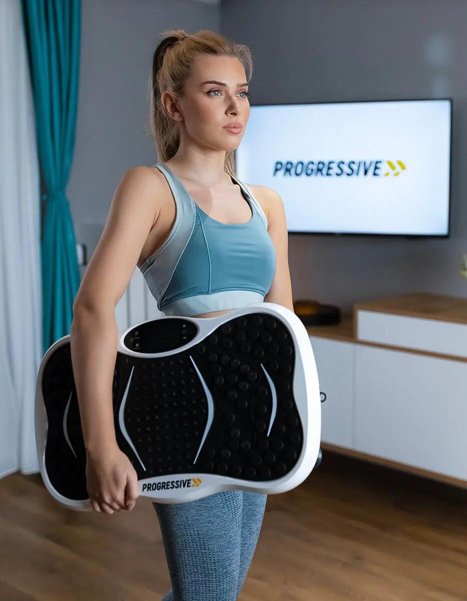 Aparat vibromasaj PROGRESSIVE UltraFit + 5 accesorii RESIGILAT - Rosu