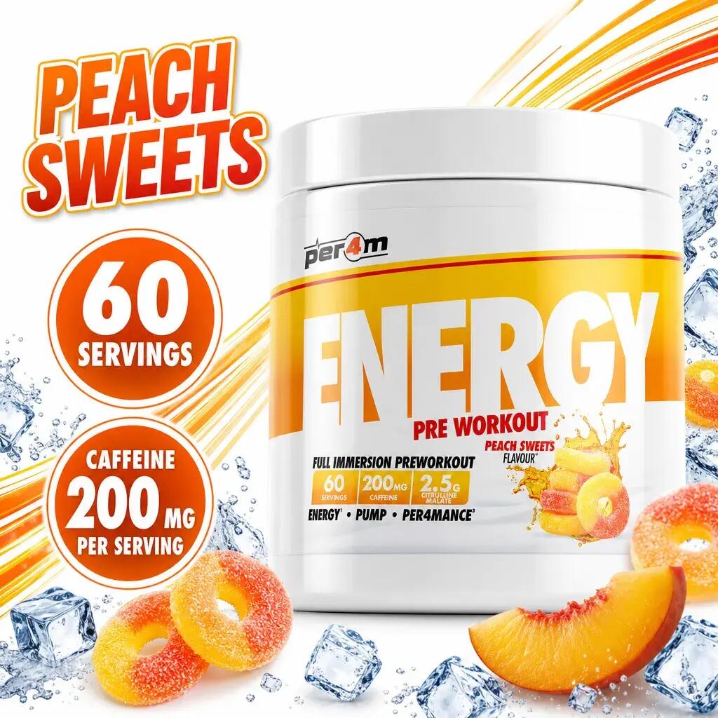 Per4m Energy Pre Workout 390g Peach Sweets