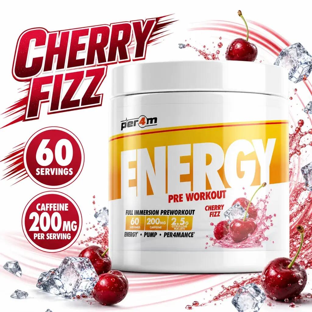 Per4m Energy Pre Workout 390g Cherry Fizz