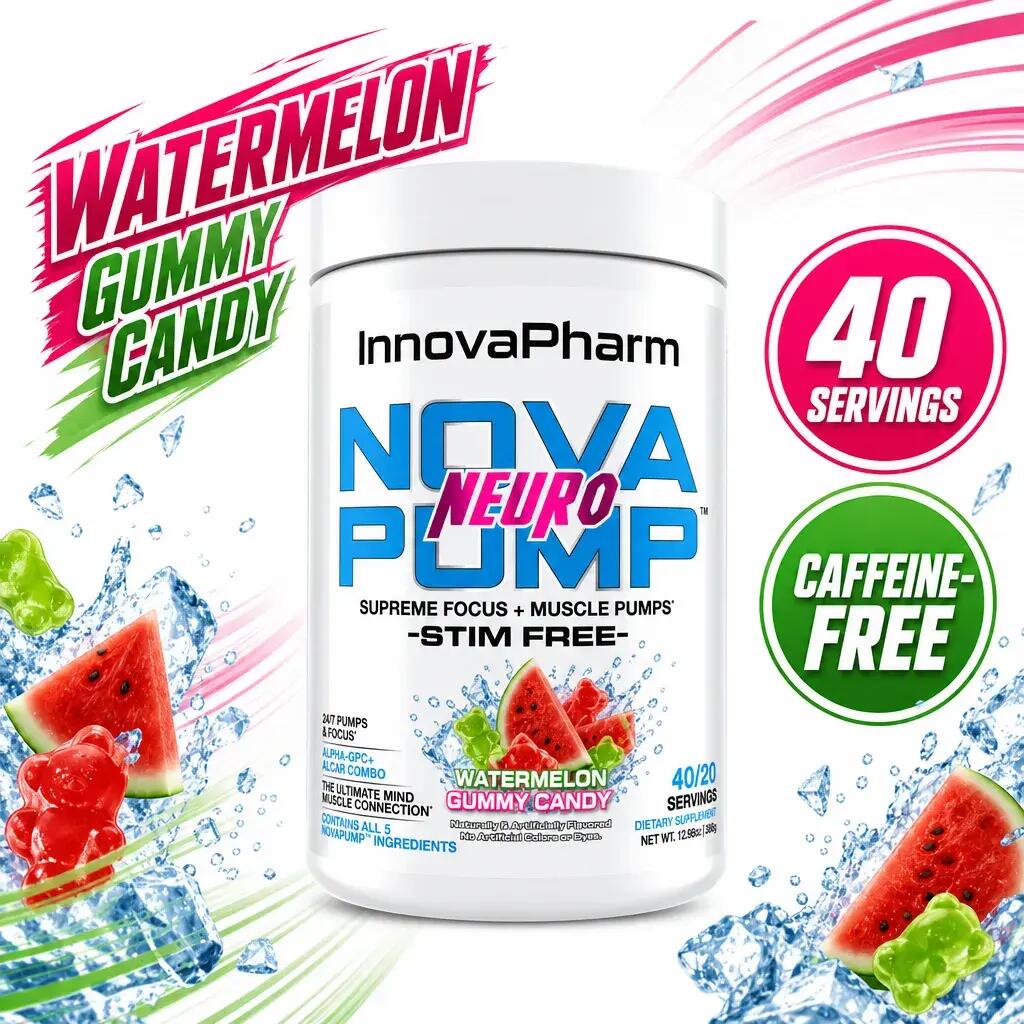 InnovaPharm Nova Pump Neuro 40/20 Servings Watermelon Gummy Candy