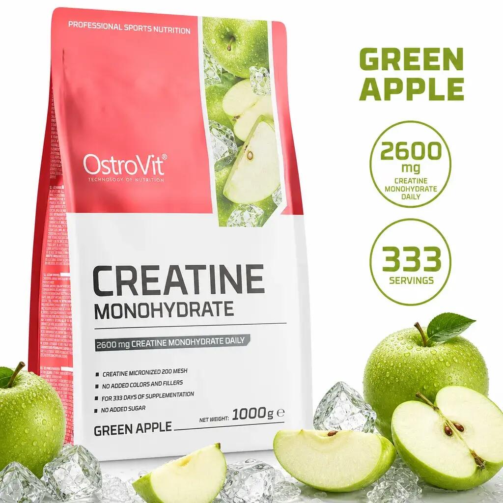 OstroVit Creatine Monohydrate 1000g Green Apple