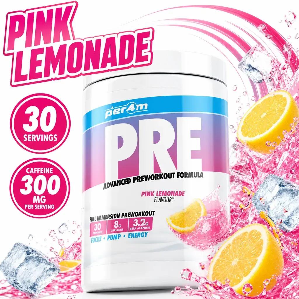 Per4m Pre Workout 30 Servings Pink Lemonade