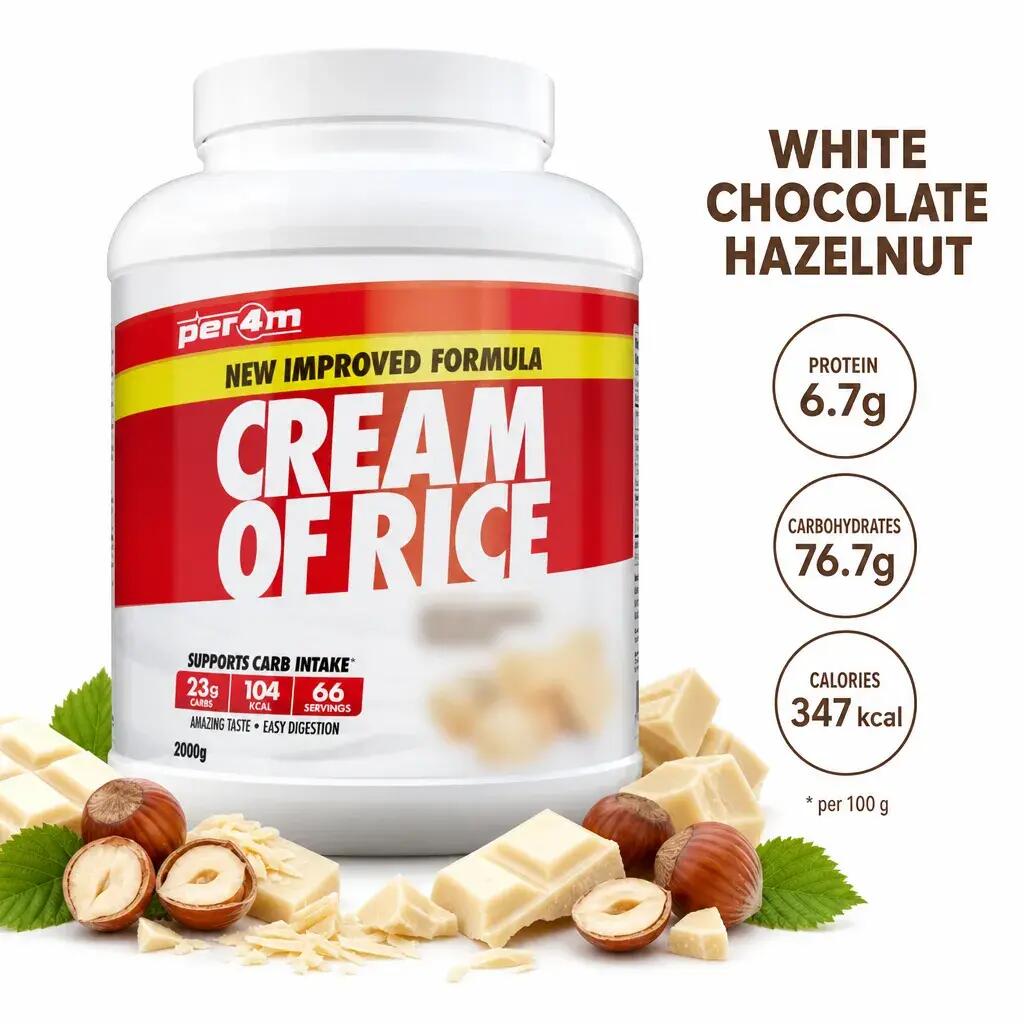Per4m Cream of Rice 2000g White Chocolate Hazelnut