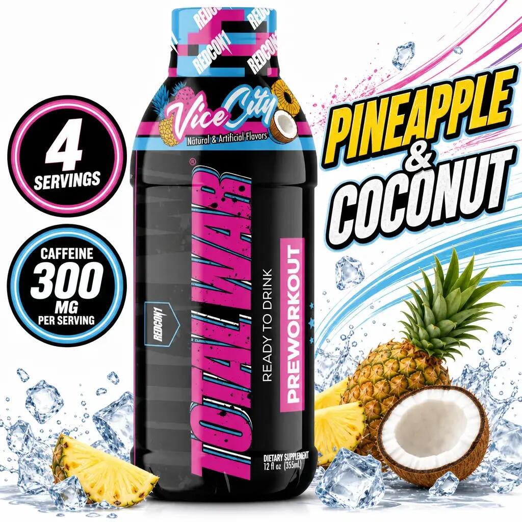 Redcon1 Total War RTD 355ml x4 Pineapple & Coconut