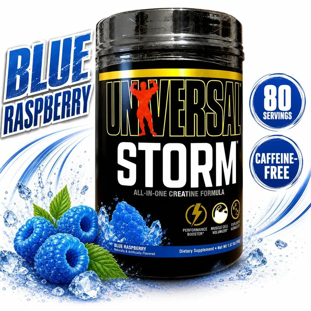 Universal Nutrition Storm 80 Servings Blue Raspberry 2/3