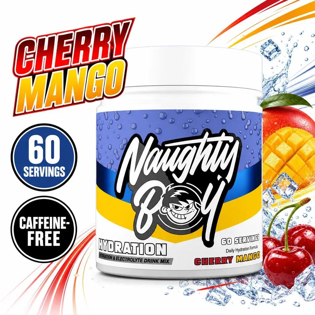 Naughty Boy Hydration 60 Servings Cherry Mango