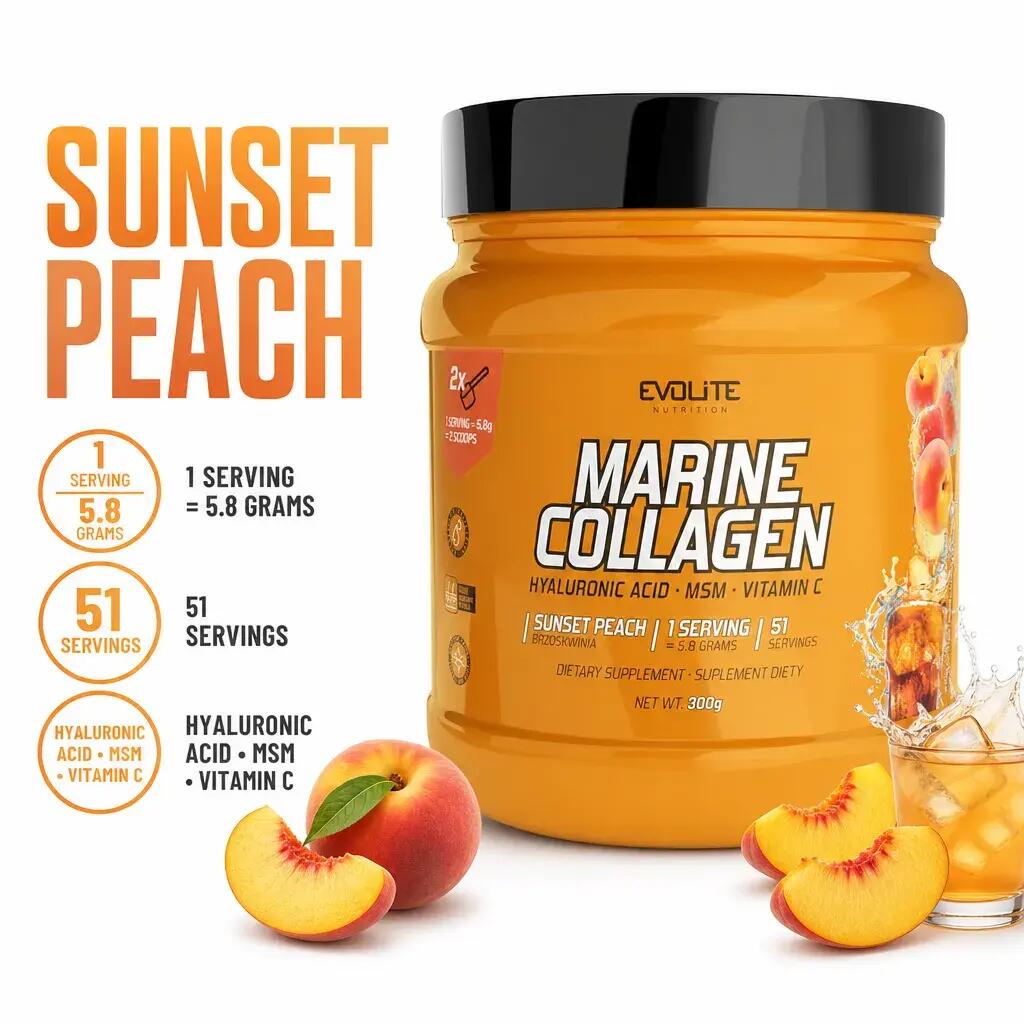 Evolite Marine Collagen 300g Sunset Peach