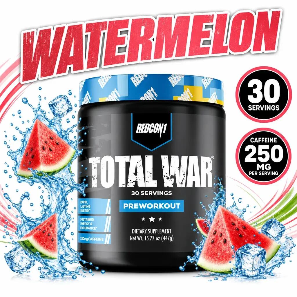 Redcon1 Total War Pre Workout 30 Servings Watermelon 2/2