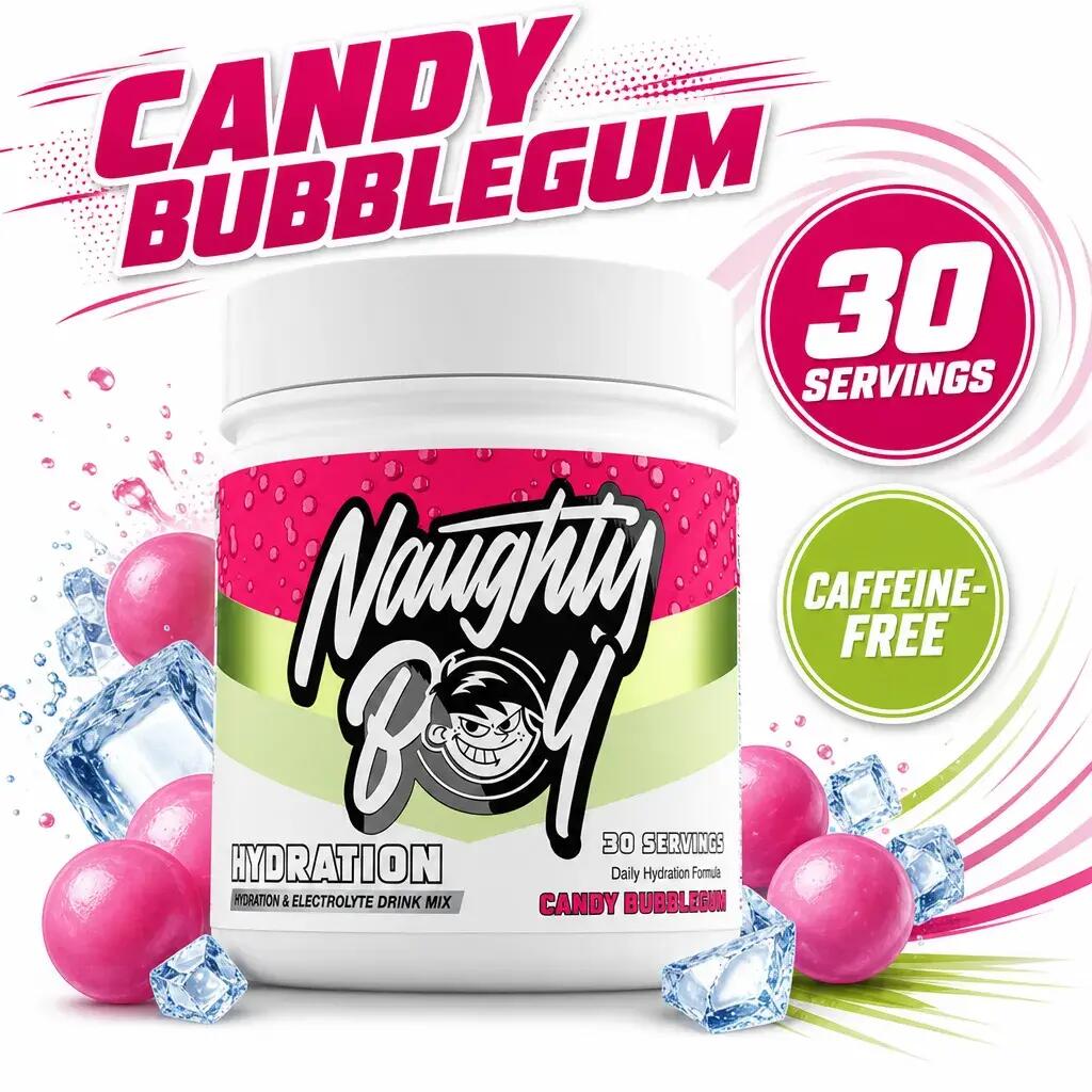 Naughty Boy Hydration 30 Servings Candy Bubblegum