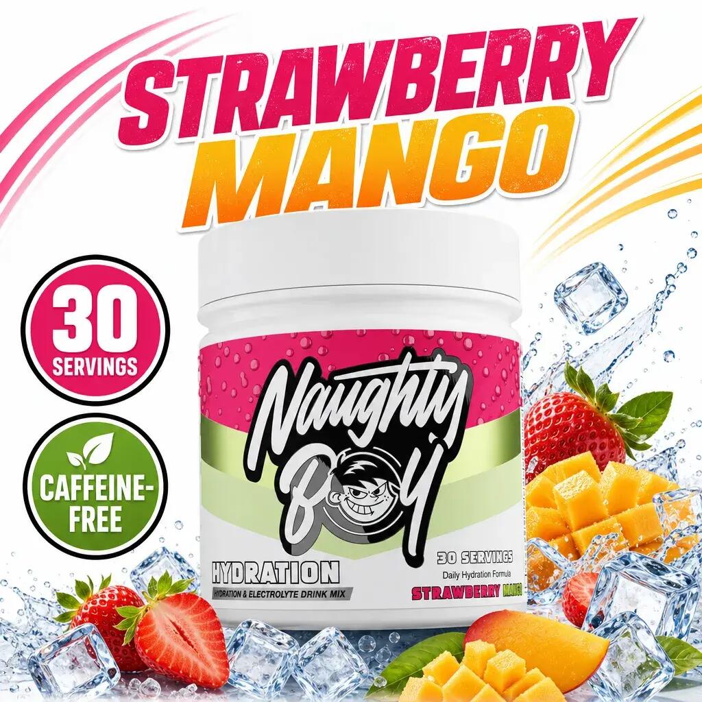 Naughty Boy Hydration 30 Servings Strawberry Mango