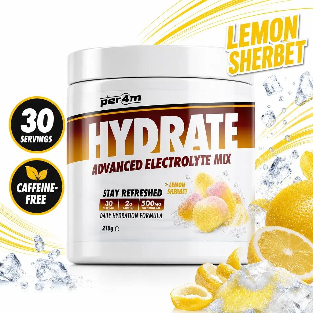 Per4m Hydrate Advanced Electrolyte Mix 30 Servings Lemon Sherbet