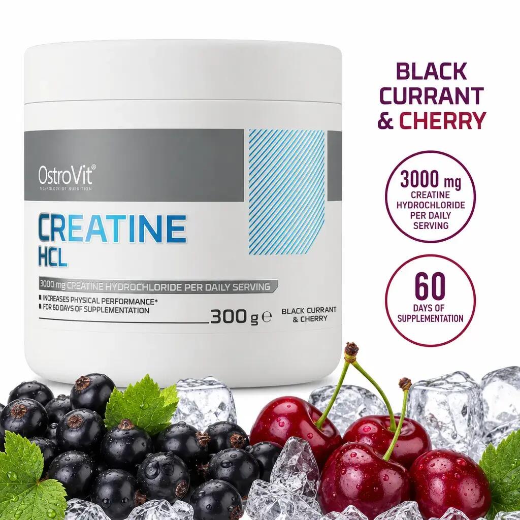 OstroVit Creatine HCL 300g Black Currant & Cherry 1/2