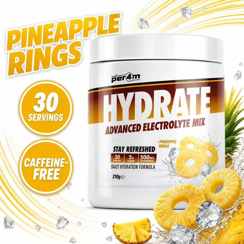 Per4m Hydrate Advanced Electrolyte Mix 30 Servings Pineapple Rings
