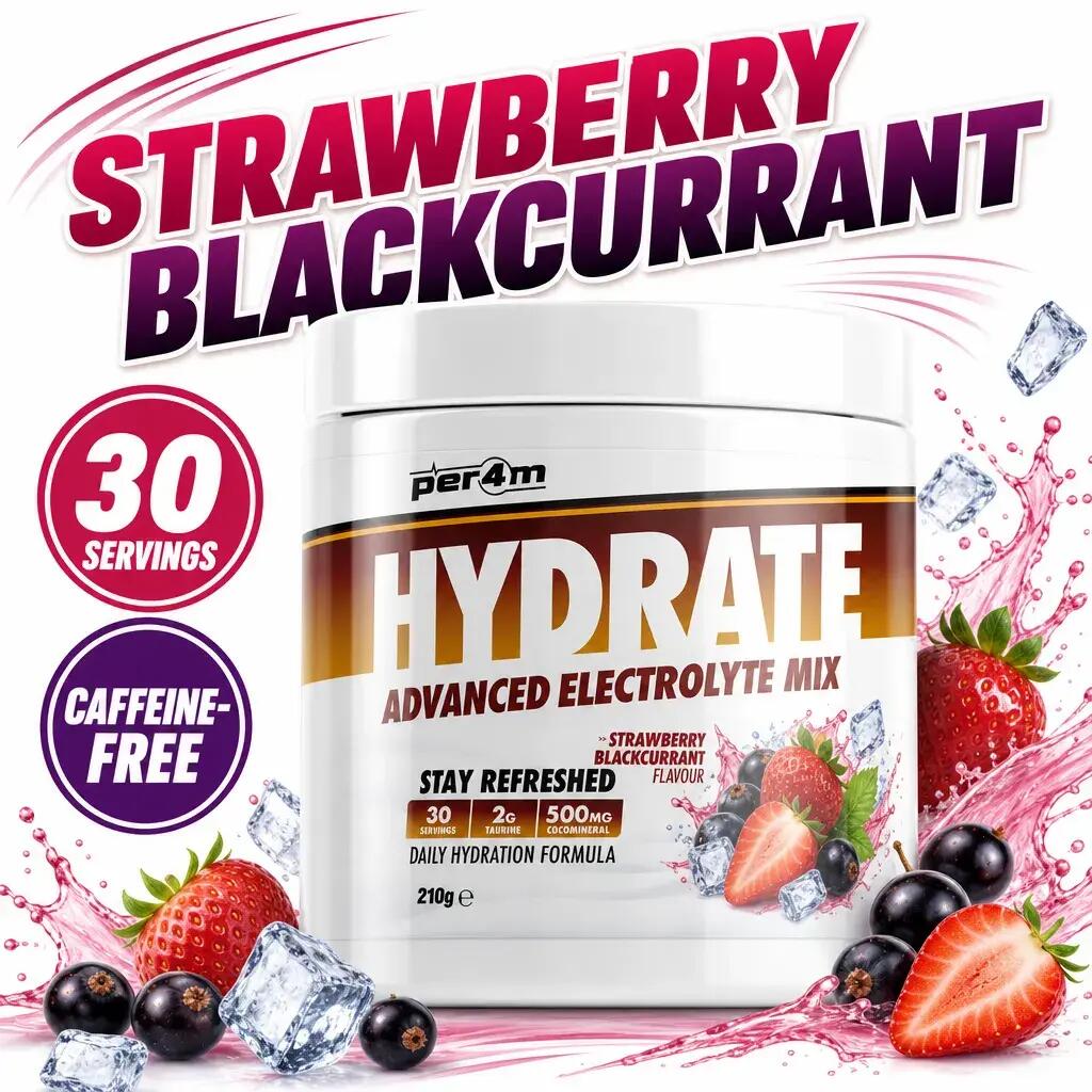 Per4m Hydrate Advanced Electrolyte Mix 30 Servings Strawberry Blackcurrant
