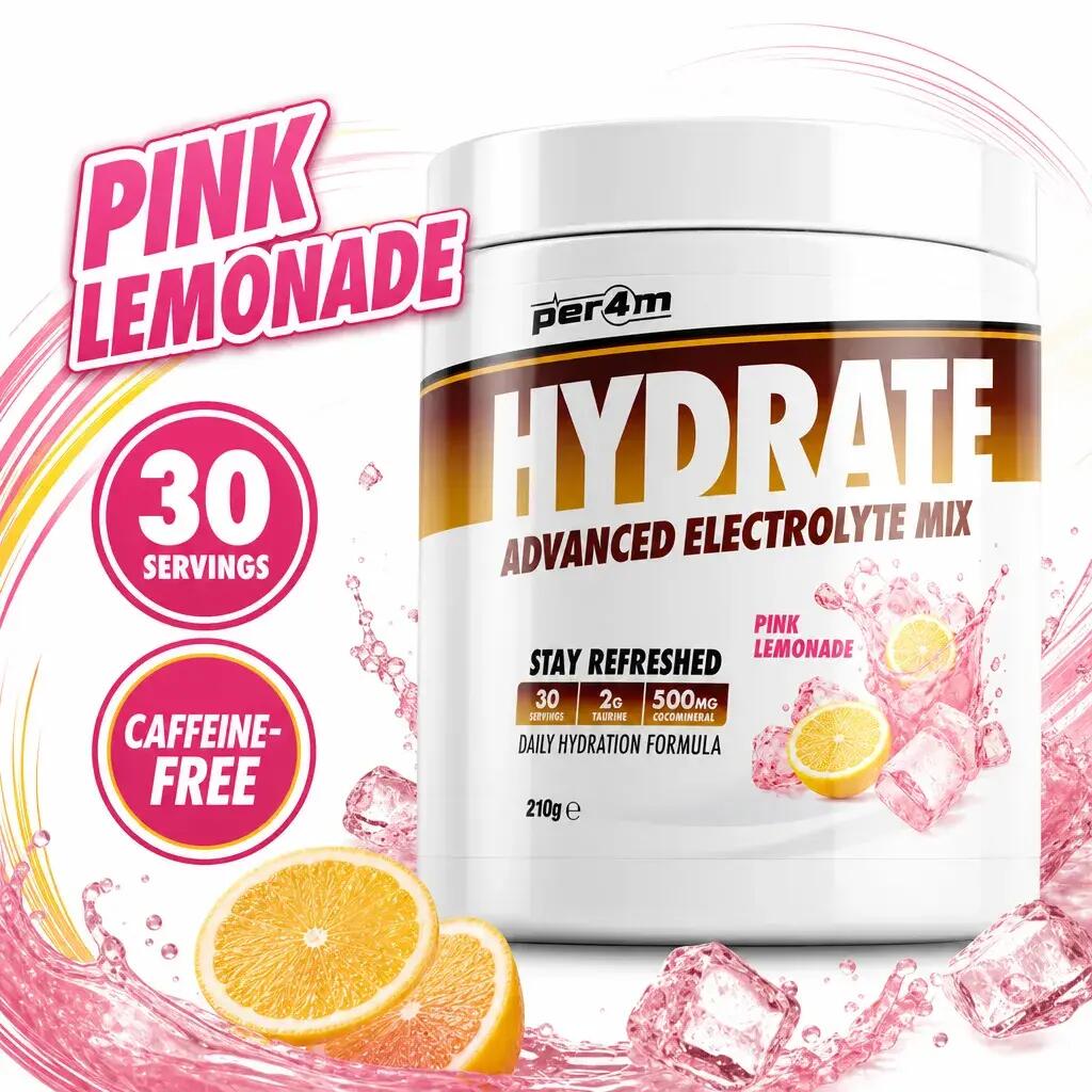 Per4m Hydrate Advanced Electrolyte Mix 30 Servings Pink Lemonade