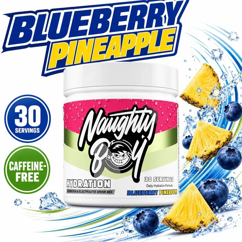 Naughty Boy Hydration 30 Servings Blueberry Pineapple