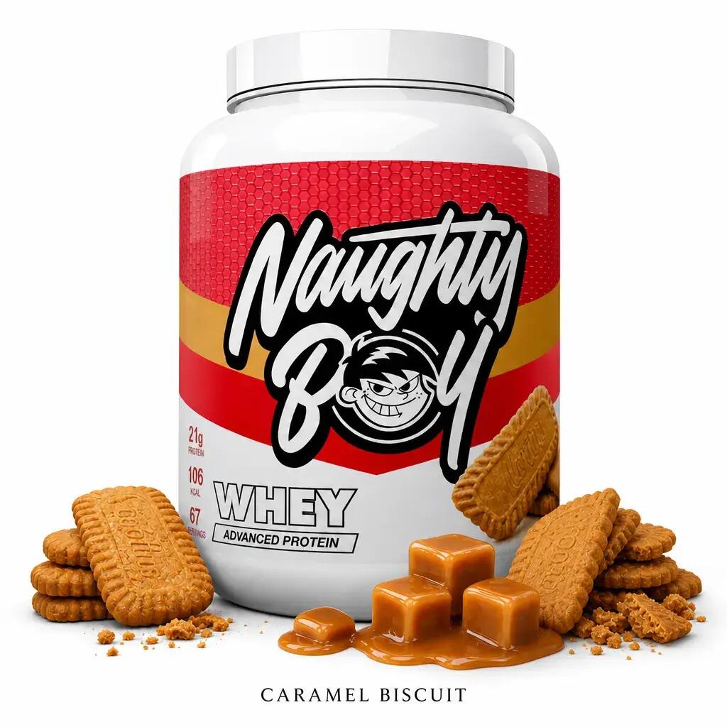 Naughty Boy Whey Protein 2010g Caramel Biscuit